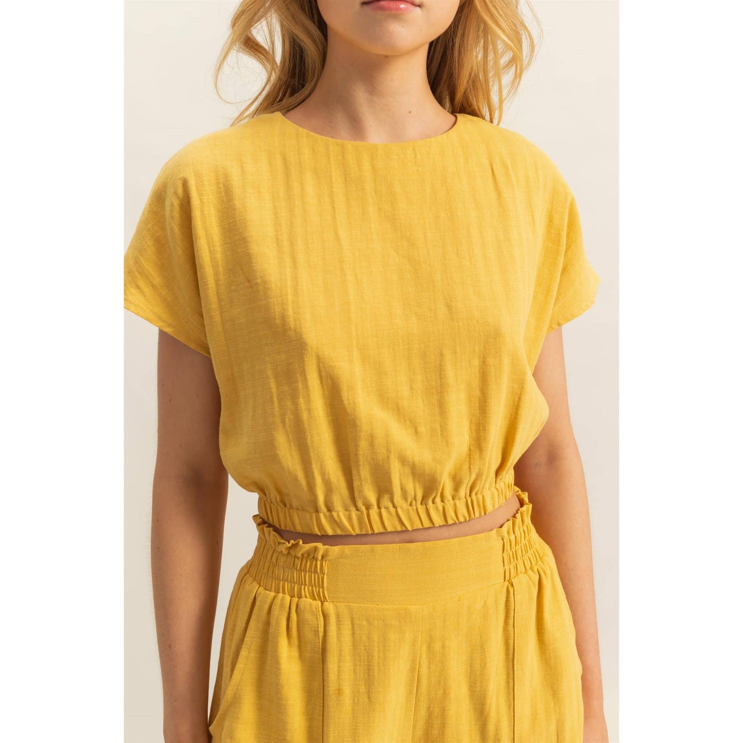 Loose Fit Crop Top And Shorts Set
