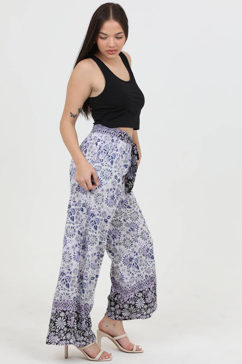 TIE WAIST WIDE LEG PANTS