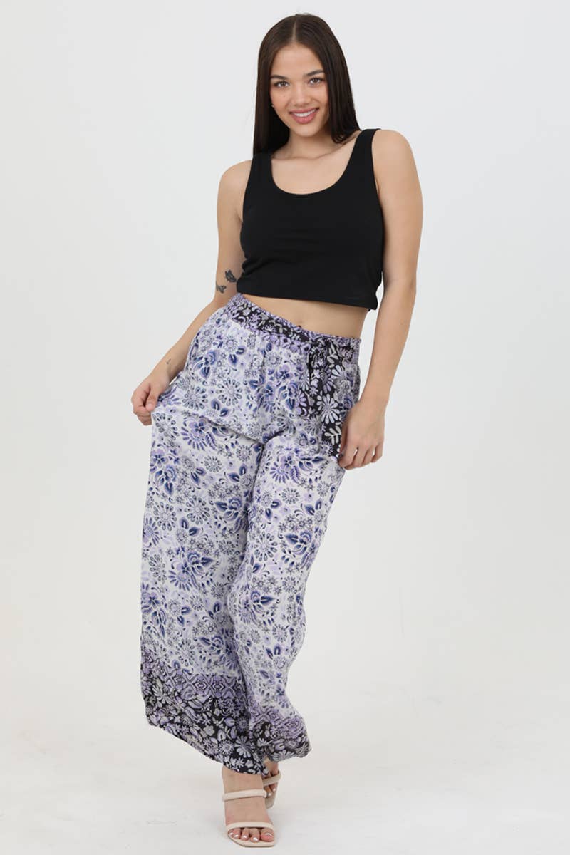 TIE WAIST WIDE LEG PANTS