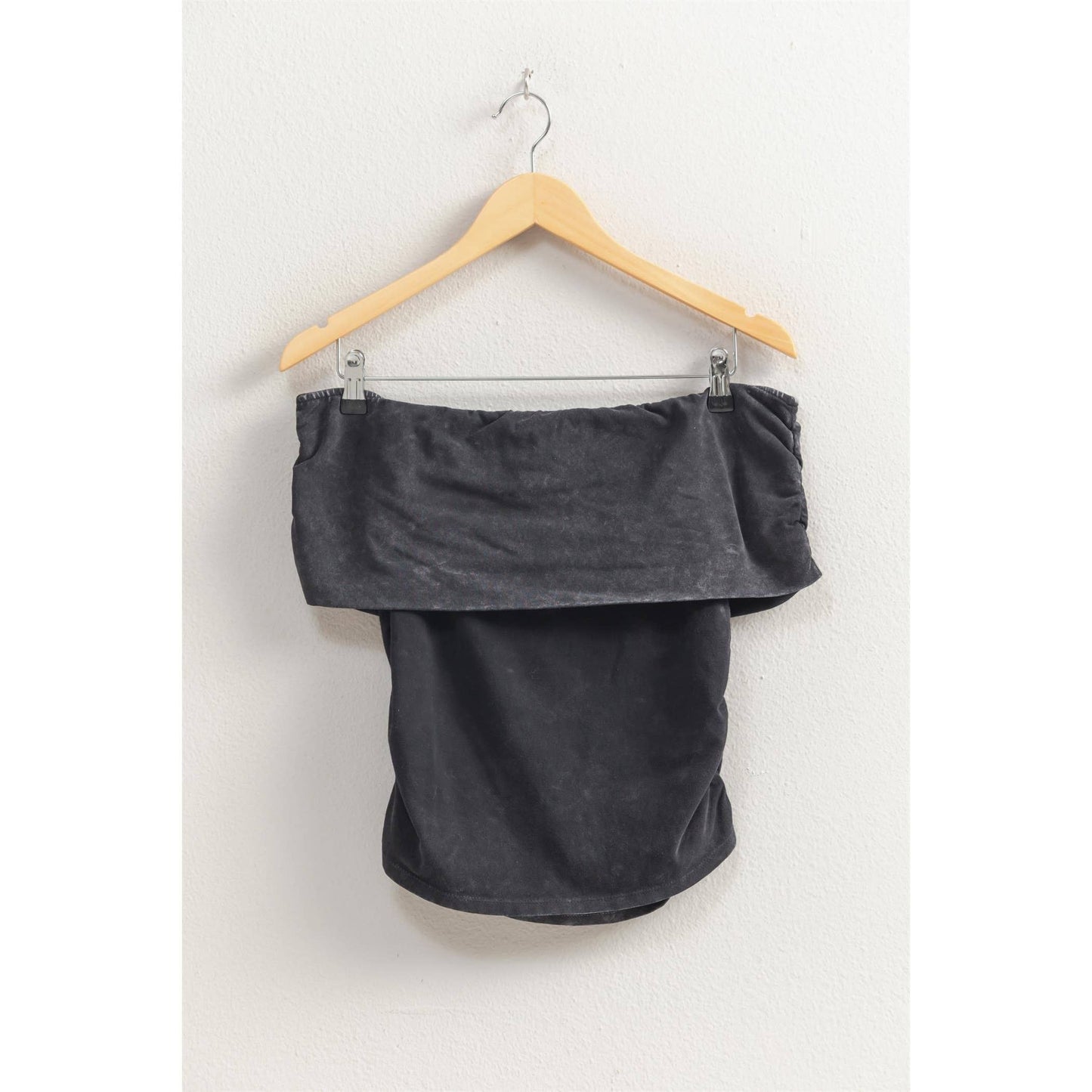 Off-The-Shoulder Side Ruched Top