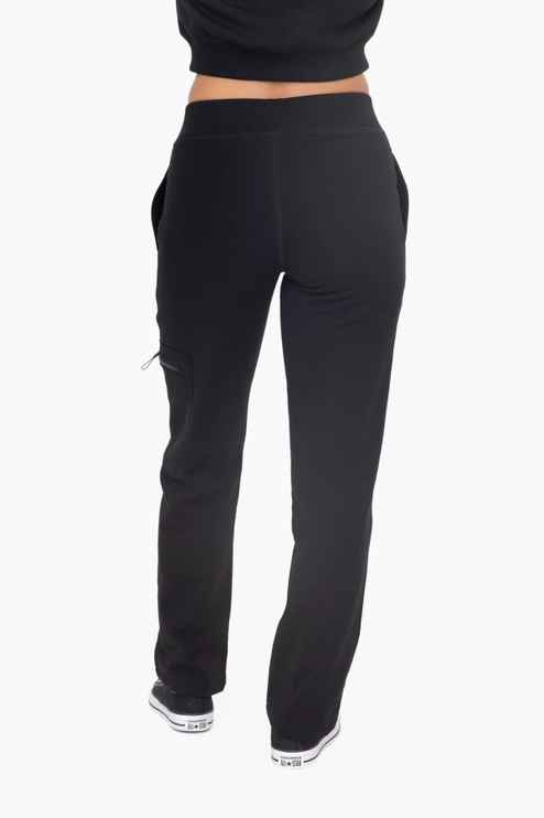 Fleece Cargo Pant in Black