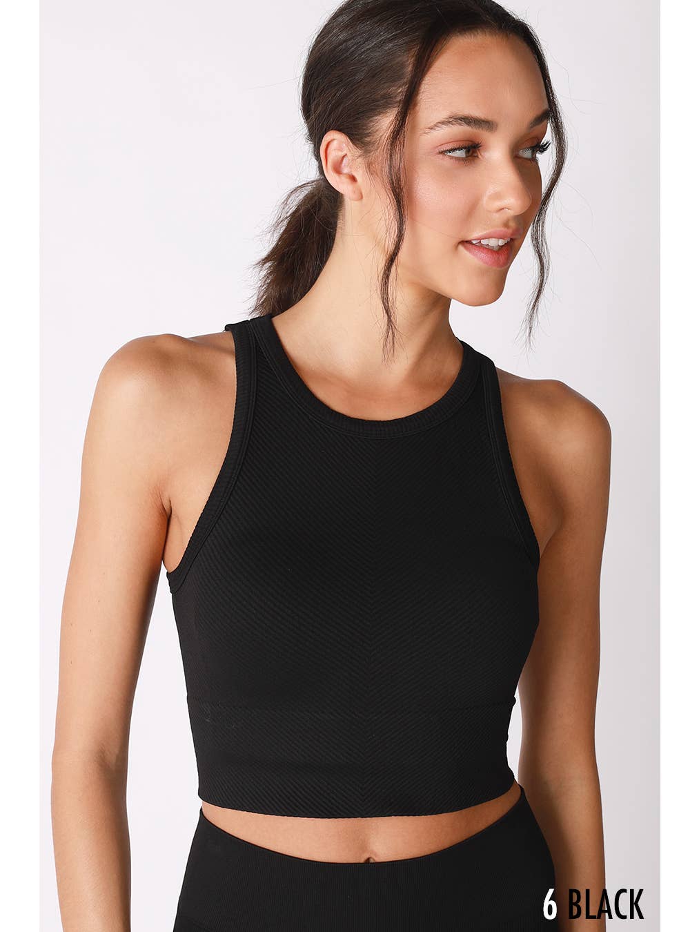 Chevron Highneck Crop