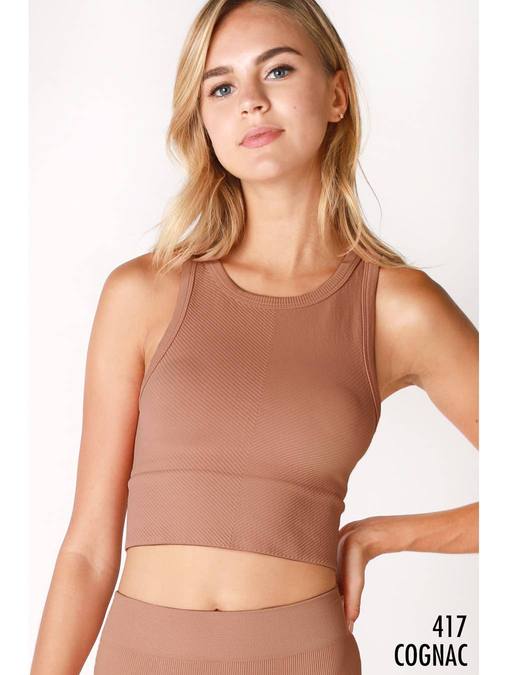 Chevron Highneck Crop