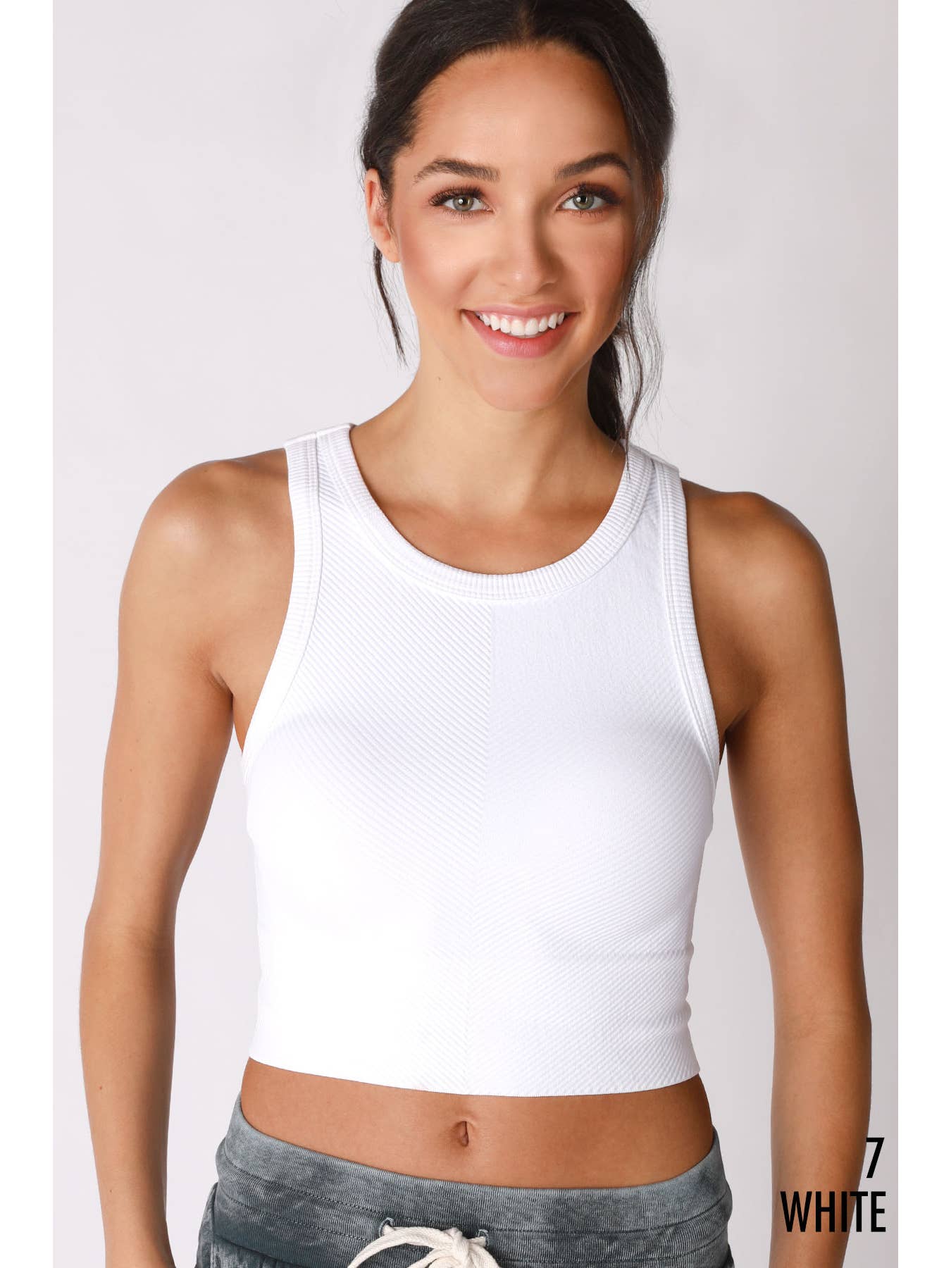 Chevron Highneck Crop