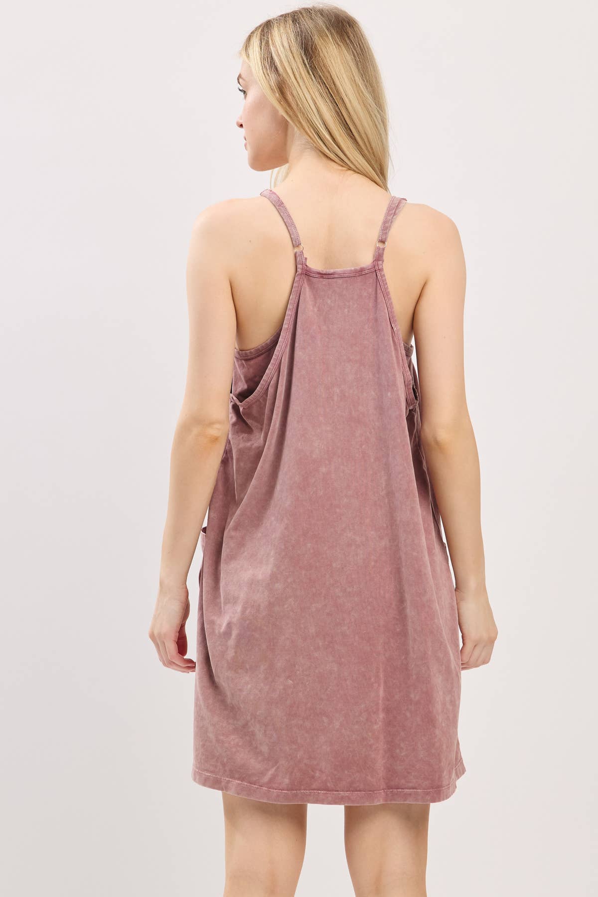 Cotton Cami Mini Dress with Romper Lining