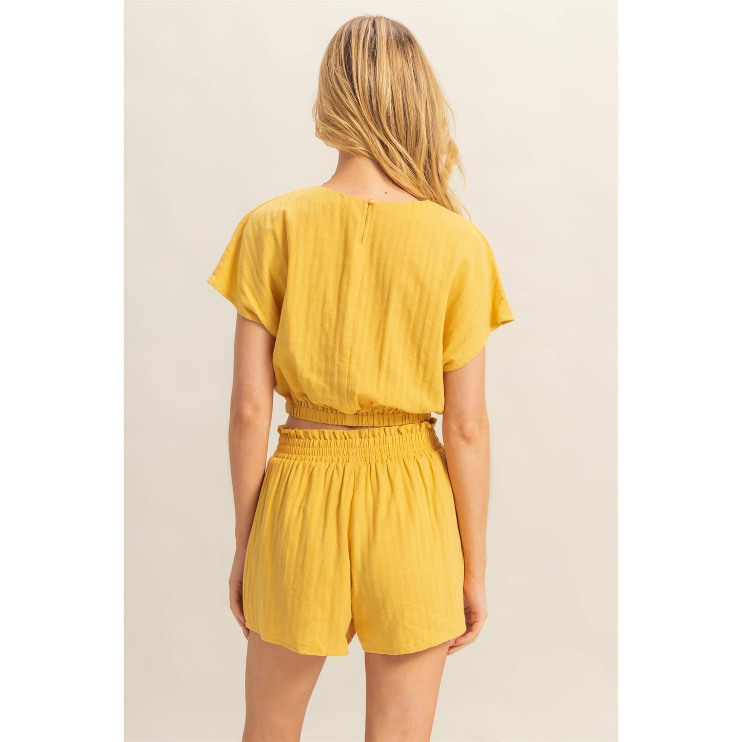 Loose Fit Crop Top And Shorts Set