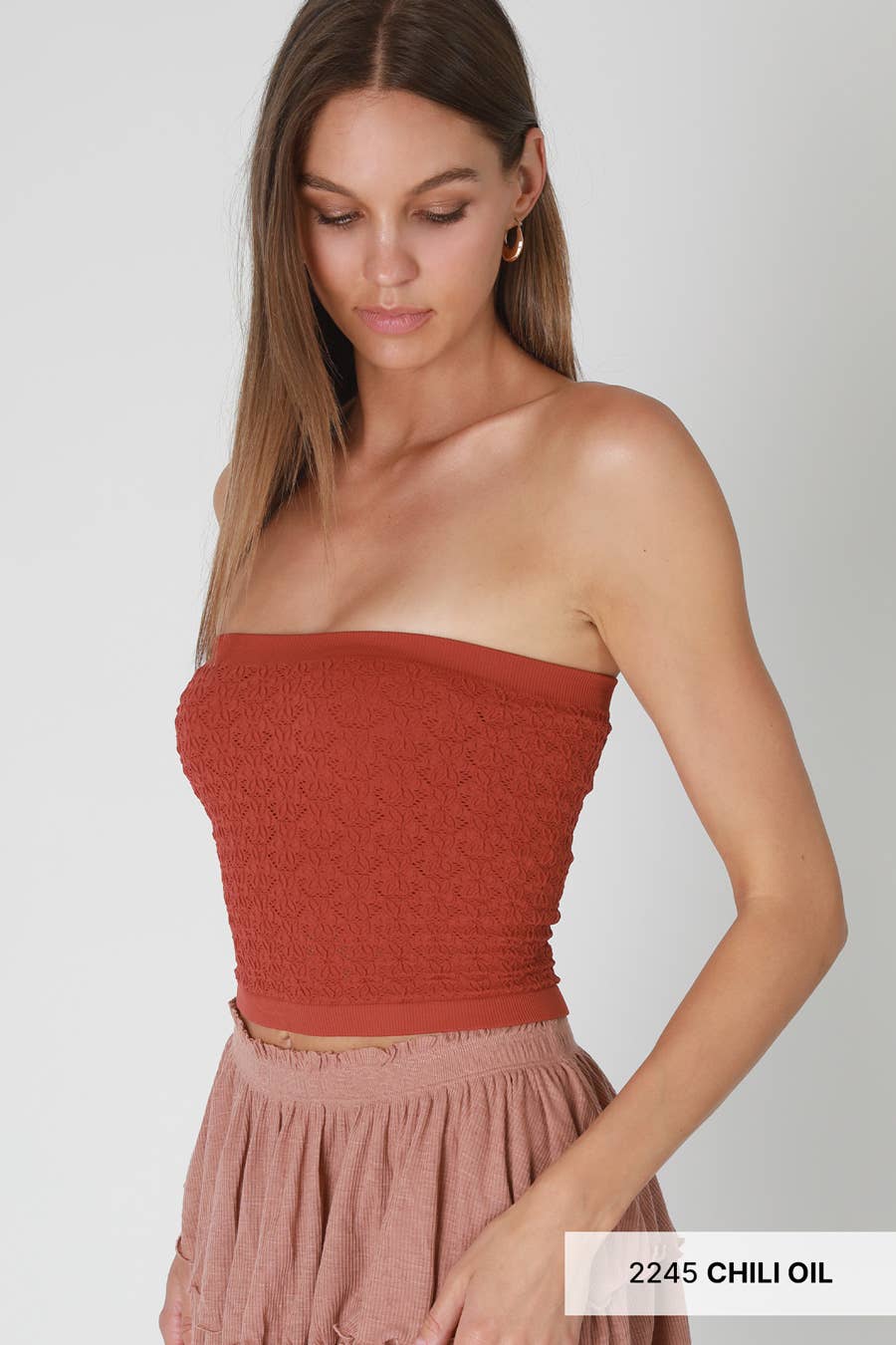 Floral Lace Tube Top