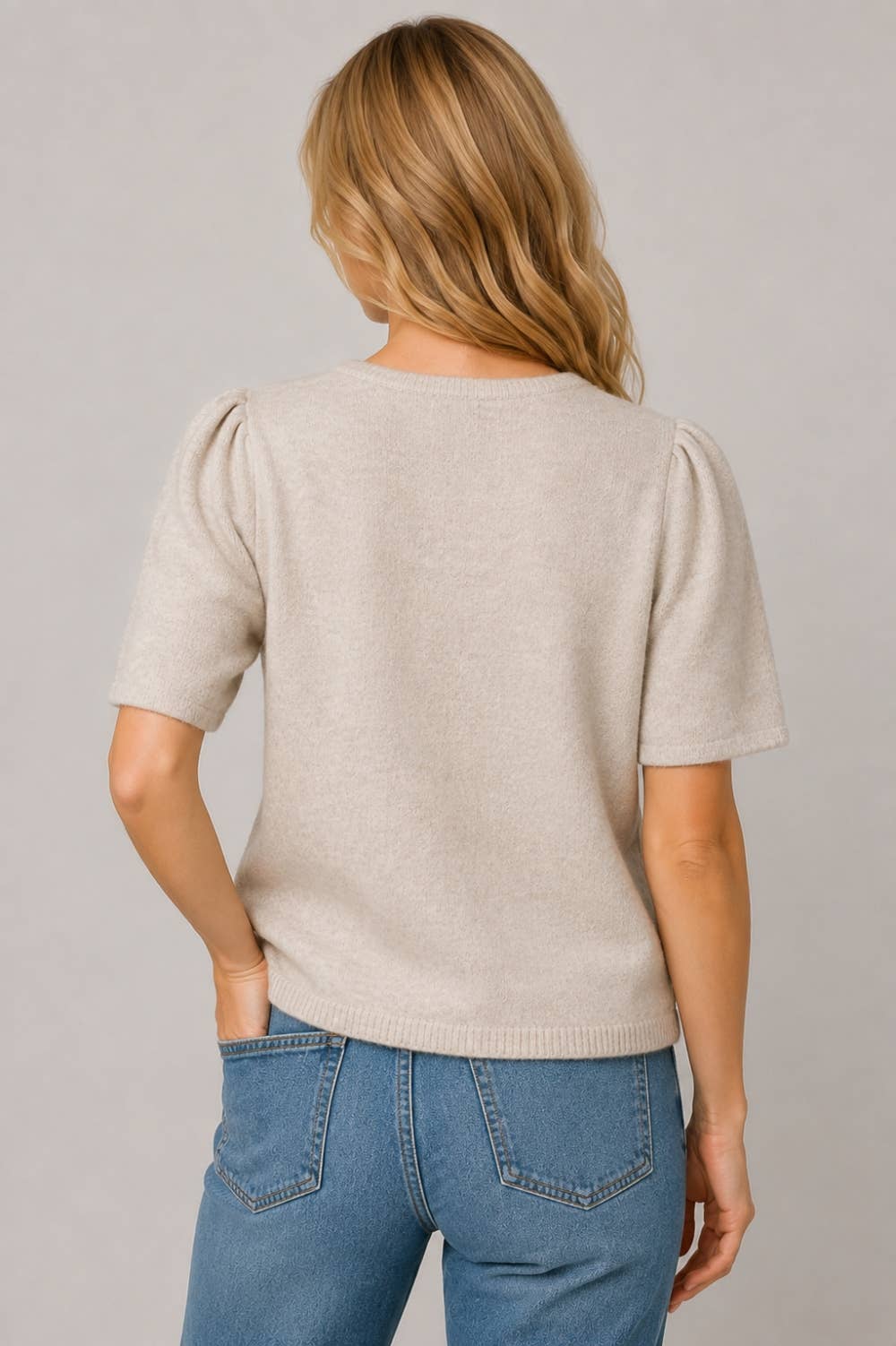 The Soft Puff-Sleeve Cardigan
