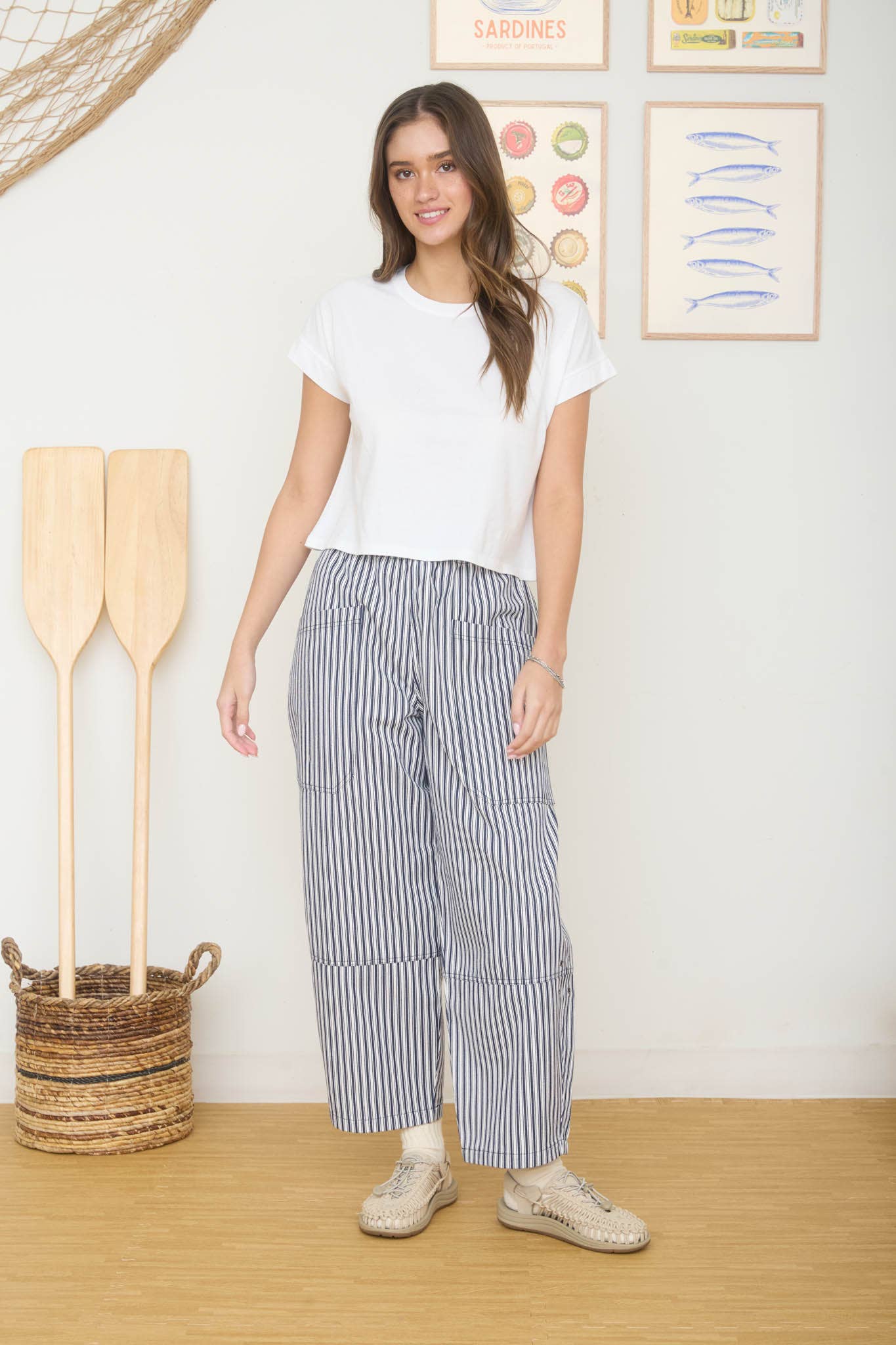 WASHED SHORT SLEEVE BOXY KNIT TOP