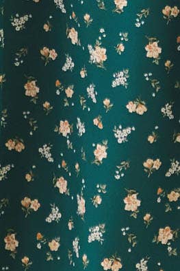 CHEST RUCHED ROUND HEMMING MIDI DRESS