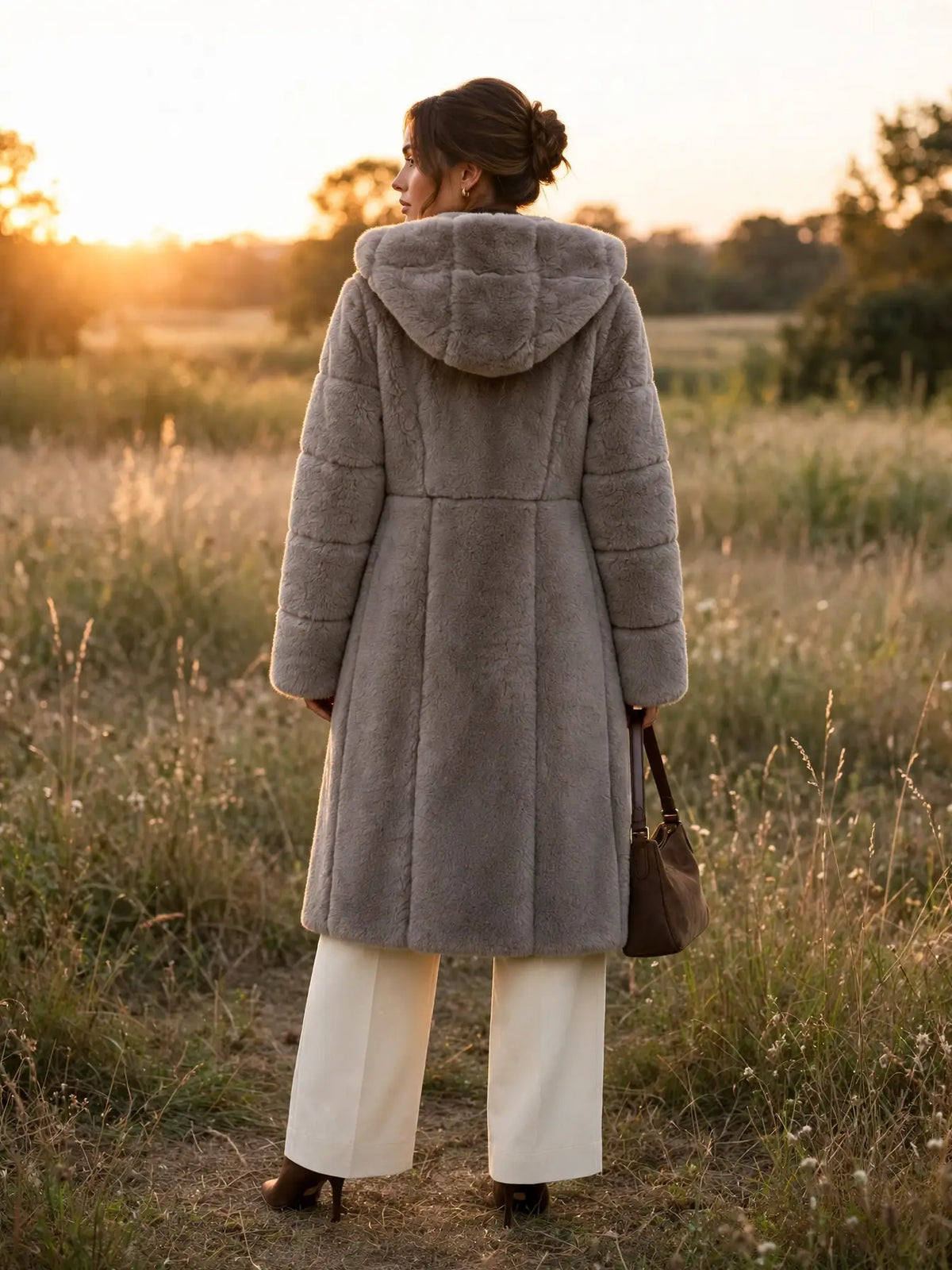 The Snowfall Luxe Hooded Long Coat