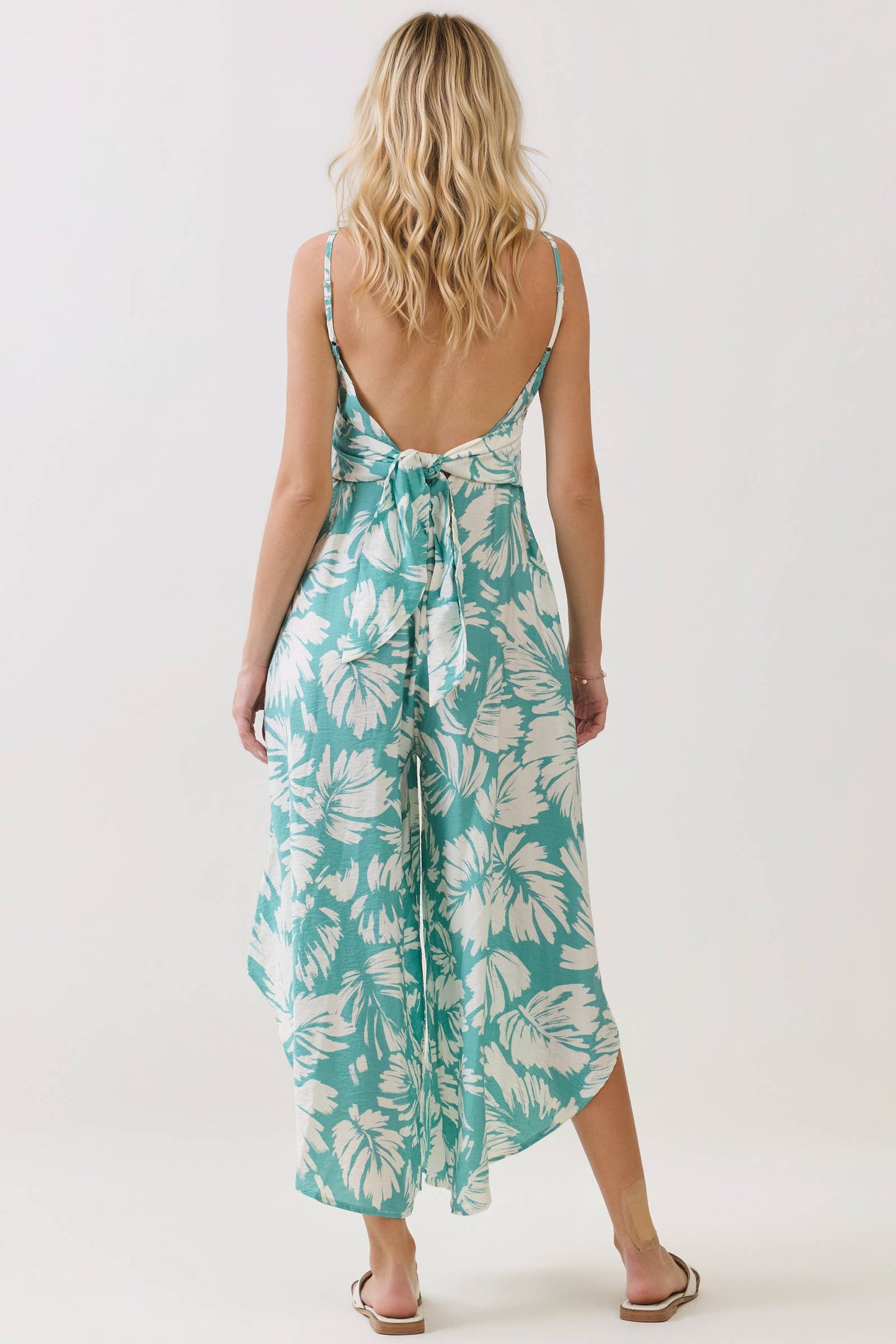 CAMI JUMPSUIT WITH BACK SELF TIE