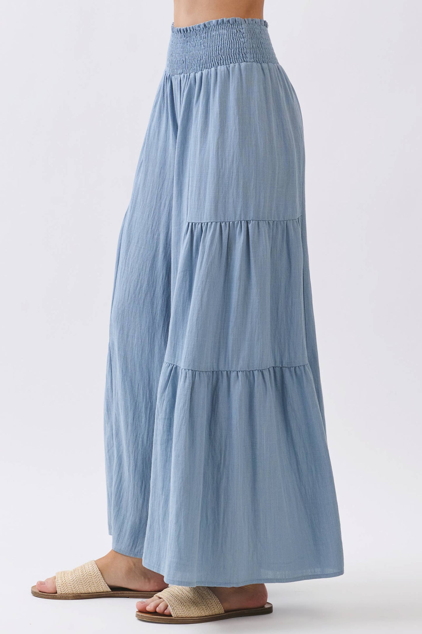 RELAXED FLOWY WIDE LEG PANTS
