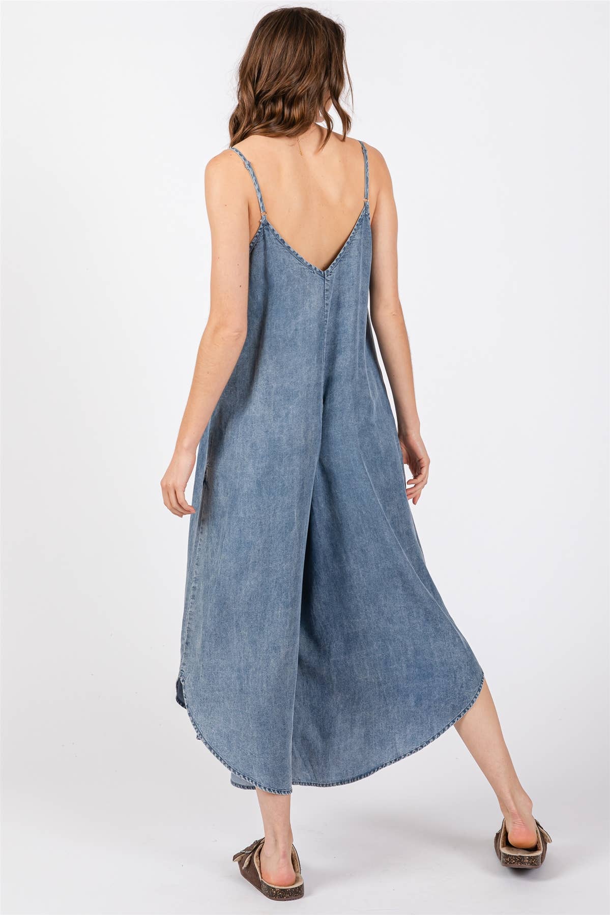 DENIM SLOUCHY FITTED JUMPSUIT
