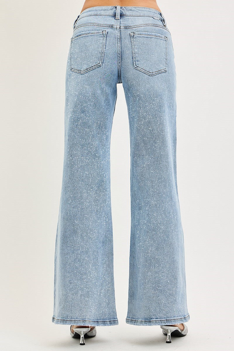 LOW RISE WIDE LEG JEANS