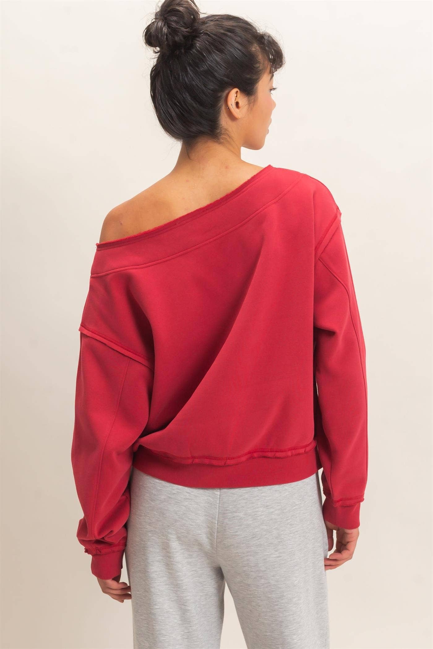 Off Shoulder Sweatshirt