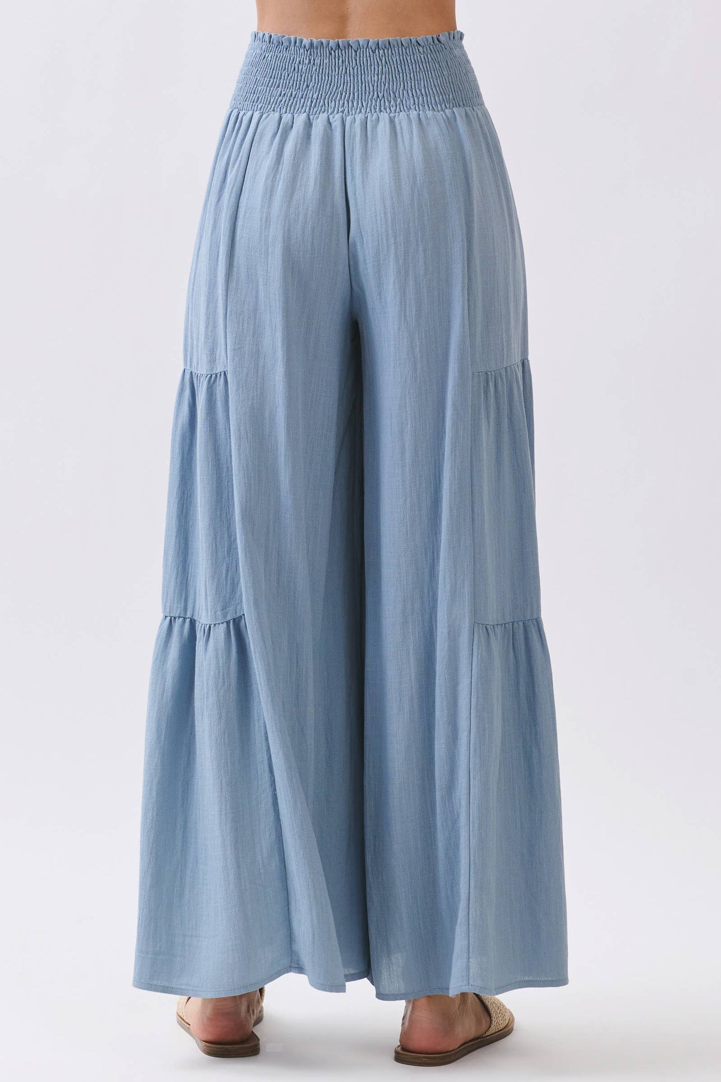 RELAXED FLOWY WIDE LEG PANTS