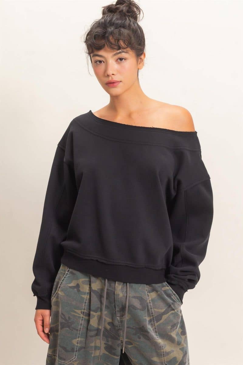 Off Shoulder Sweatshirt